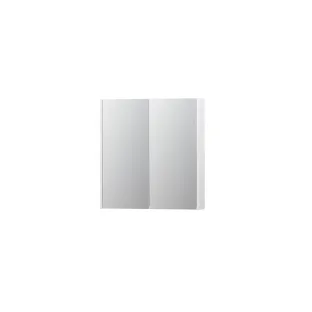 INK SPK2 Mirror cabinet with 2 double-sided mirror doors - switch and socket - 70x14x74 cm - Matt white