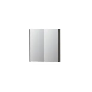 INK SPK2 Mirror cabinet with 2 double-sided mirror doors - switch and socket - 70x14x74 cm - Primeval grey