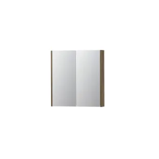 INK SPK2 Mirror cabinet with 2 double-sided mirror doors - switch and socket - 70x14x74 cm - Pure oak