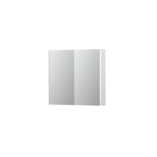 INK SPK2 Mirror cabinet with 2 double-sided mirror doors - switch and socket - 80x14x74 cm - High-gloss white