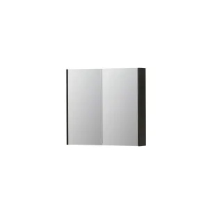 INK SPK2 Mirror cabinet with 2 double-sided mirror doors - switch and socket - 80x14x74 cm - Intense oak