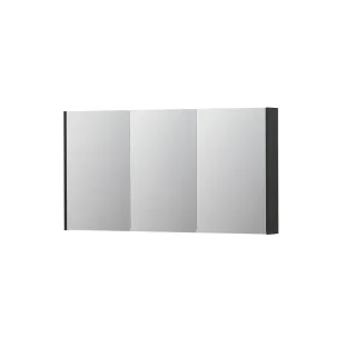 INK SPK2 Mirror cabinet with 3 double-sided mirror doors - switch and socket - 140x14x74 cm - Matt anthracite