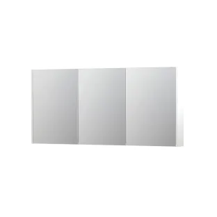 INK SPK2 Mirror cabinet with 3 double-sided mirror doors - switch and socket - 160x14x74 cm - Matt white