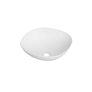 INK Tekno surface-mounted washbasin porcelain - 42x42x15 cm - matt white