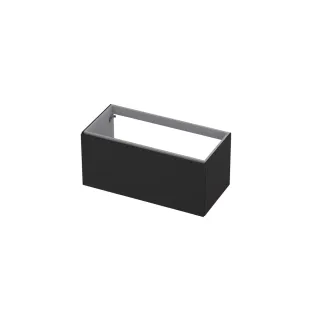 INK UFO base cabinet 1 drawer soft close with handle lacquered - 100x48x45 cm - Matt black