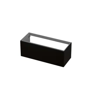 INK UFO base cabinet 1 drawer soft close with handle lacquered - 120x48x45 cm - Matt black