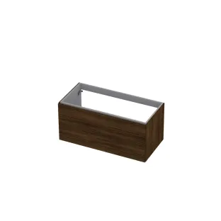 INK UFO base cabinet 1 drawer soft close with handle wood decor - 100x48x45 cm - Copper oak
