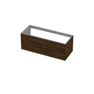 INK UFO base cabinet 1 drawer soft close with handle wood decor - 120x48x45 cm - Copper oak