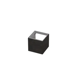 INK UFO base cabinet 1 drawer soft close with handle wood decor - 48x48x45 cm - Charcoal oak