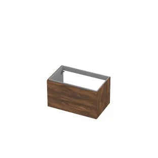 INK UFO base cabinet 1 drawer soft close with handle wood decor - 80x48x45 cm - Walnut