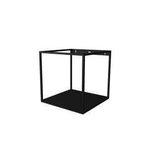 INK UFO steel frame with a fixed steel base plate - 48x48x48 cm - Matt black