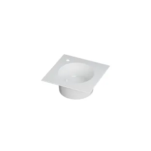 INK UFO washbasin porcelain - 1 tap hole - 48x48x18 cm - Gloss white