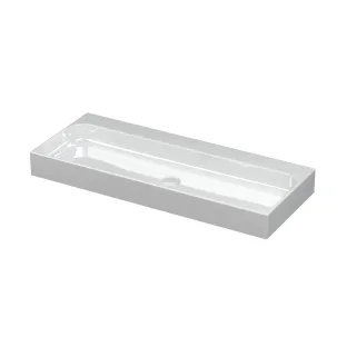 INK Unit washbasin porcelain incl. click plug - 100x40x10 cm - without tap hole - Gloss white