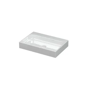 INK Unit washbasin porcelain incl. click plug - 60x40x10 cm - without tap hole - Gloss white