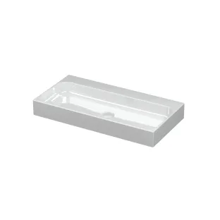 INK Unit washbasin porcelain incl. click plug - 80x40x10 cm - without tap hole - Gloss white