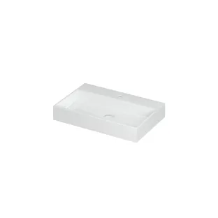 INK United Central washbasin - 1 sink - 1 tap hole - 70x45x11 cm - incl. click plug and curved overflow system - Porcelain gloss white