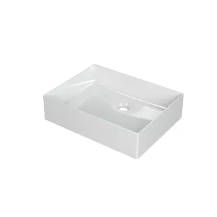 INK Unlimited surface-mounted washbasin ceramic - without tap hole - 50x38x11 cm - gloss white