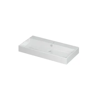 INK Unlimited Central washbasin - 1 sink - 1 tap hole - 90x45x11 cm - Porcelain gloss white