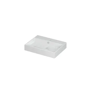 INK Unlimited Central washbasin - 1 sink - 1 tap hole - 60x45x11 cm - Porcelain gloss white