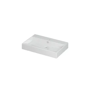 INK Unlimited Central washbasin - 1 sink - 1 tap hole - 70x45x11 cm - Porcelain gloss white