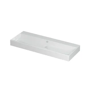 INK Unlimited Central washbasin - 1 sink - without tap hole - 120x45x11 cm - Porcelain gloss white