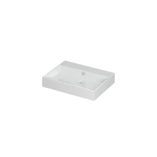 INK Unlimited Central washbasin - 1 sink - without tap hole - 60x45x11 cm - Porcelain gloss white