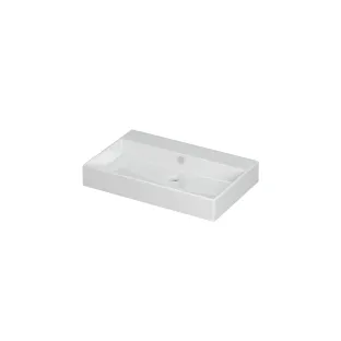 INK Unlimited Central washbasin - 1 sink - without tap hole - 70x45x11 cm - Porcelain gloss white