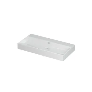 INK Unlimited Central washbasin - 1 sink - without tap hole - 90x45x11 cm - Porcelain gloss white