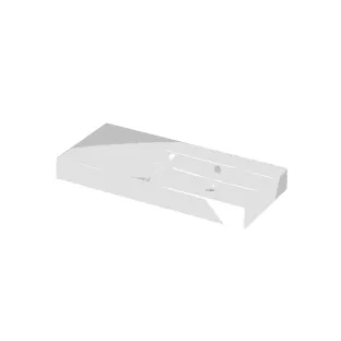 INK Unlimited Washbasin right - 1 sink - 1 tap hole - 100x45x11 cm - Porcelain gloss white