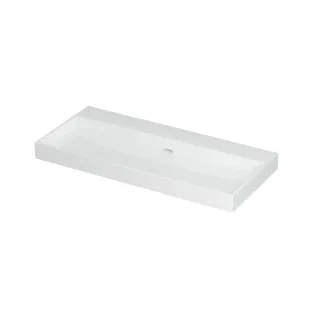 INK Urban Central washbasin - 1 sink - without tap hole - 100x45x8 cm - Porcelain gloss white