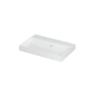 INK Urban Central washbasin - 1 sink - without tap hole - 70x45x8 cm - Porcelain gloss white