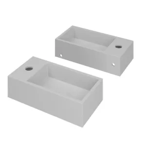 INK Versus Fountain Polystone - tap platform left - 1 tap hole - 36x18x9 cm - Matt white