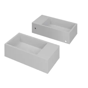 INK Versus Fountain Polystone - tap platform right - without tap hole - 36x18x9 cm - Matt white