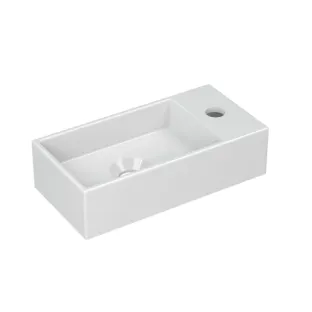 INK Versus Fountain Porcelain - tap platform right - 1 tap hole - 36x18x9 cm - Gloss white