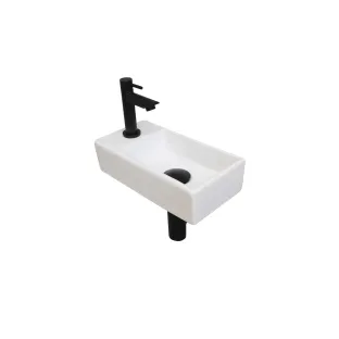 INK Versus Fountain Pack Porcelain - tap tray left - 36x18x9 cm - Gloss white/Matt black