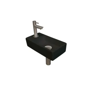 INK Versus Fountain Pack Porcelain - tap tray left - 36x18x9 cm - Matt black/Brushed nickel