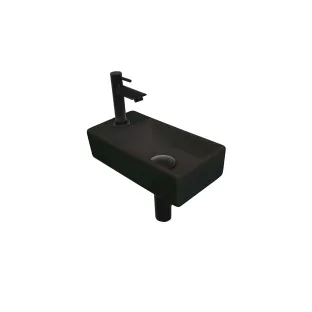 INK Versus Fountain Pack Porcelain - tap tray left - 36x18x9 cm - Matt black/Matt black