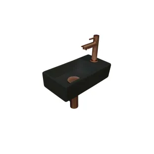 INK Versus Fountain Pack Porcelain - tap tray right - 36x18x9 cm - Matt black/Matt rose gold