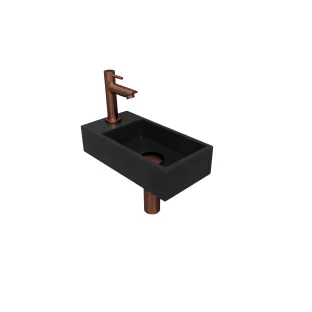 INK Versus Fountain Pack Quartz - tap tray left - 36x18x9 cm - Quartz black/Matt rose gold