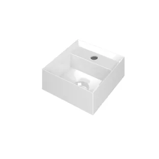 INK Vice fountain polystone - square - 1 tap hole - Gloss white