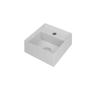 INK Vice fountain polystone - square - 1 tap hole - Matt white