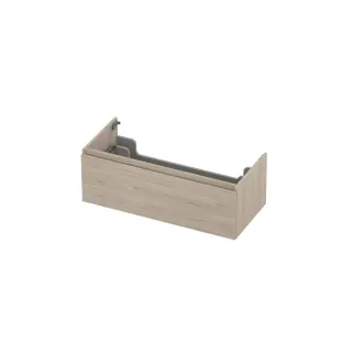 INK Washbasin cabinet - 1 drawer - handleless - wooden frame - 100x45x35 cm - Ivory oak