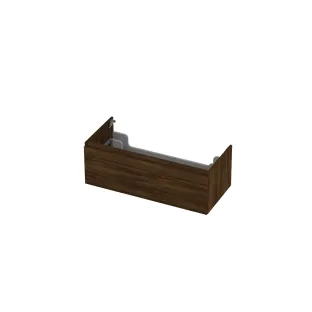 INK Washbasin cabinet - 1 drawer - handleless - wooden frame - 100x45x35 cm - MFC Copper oak