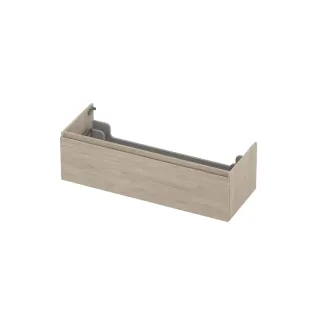 INK Washbasin cabinet - 1 drawer - handleless - wooden frame - 120x45x35 cm - Ivory oak