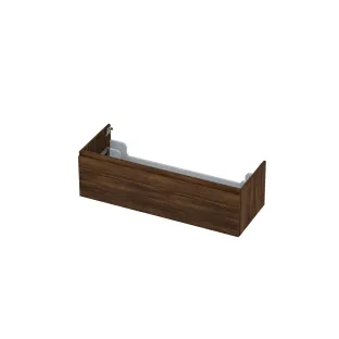 INK Washbasin cabinet - 1 drawer - handleless - wooden frame - 120x45x35 cm - MFC Copper oak