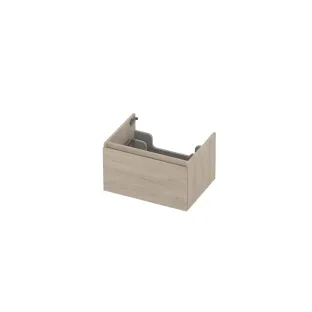 INK Washbasin cabinet - 1 drawer - handleless - wooden frame - 60x45x35 cm - MFC Ivory oak