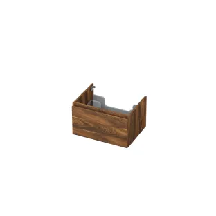 INK Washbasin cabinet - 1 drawer - handleless - wooden frame - 60x45x35 cm - Walnut