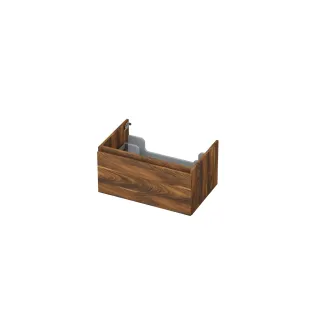 INK Washbasin cabinet - 1 drawer - handleless - wooden frame - 70x45x35 cm - MFC Walnut