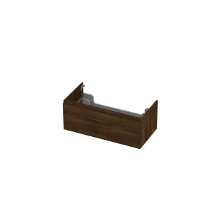 INK Washbasin cabinet - 1 drawer - handleless - wooden frame - 90x45x35 cm - Copper oak