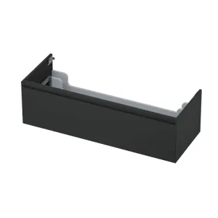 INK washbasin cabinet lacquered - 1 drawer - handleless - 45 degree corners - 100x45x35 cm - Matt anthracite